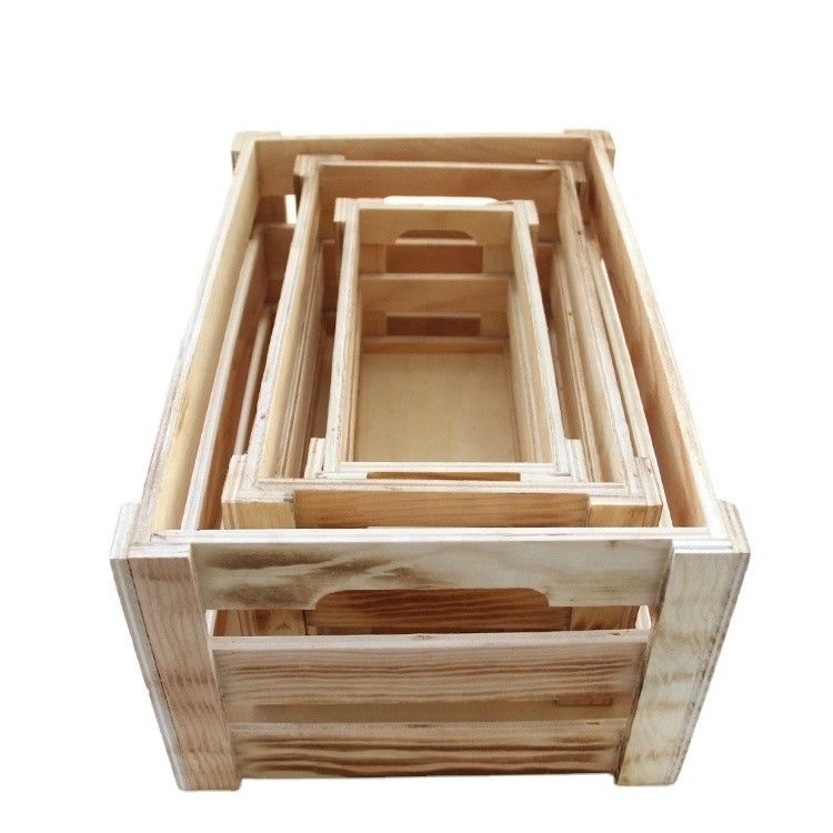 견고하고 내구성있는 나무 과일 상자 21x10x10cm 21x10x11.2cm 31.2x20.3x14cm 과일