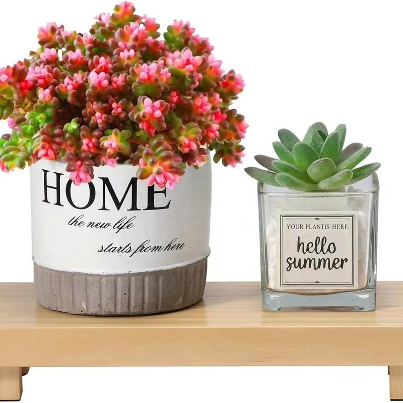 24x13x22cm 소나무 나무 라이저 가정 장식 및 작은 식물 서식지