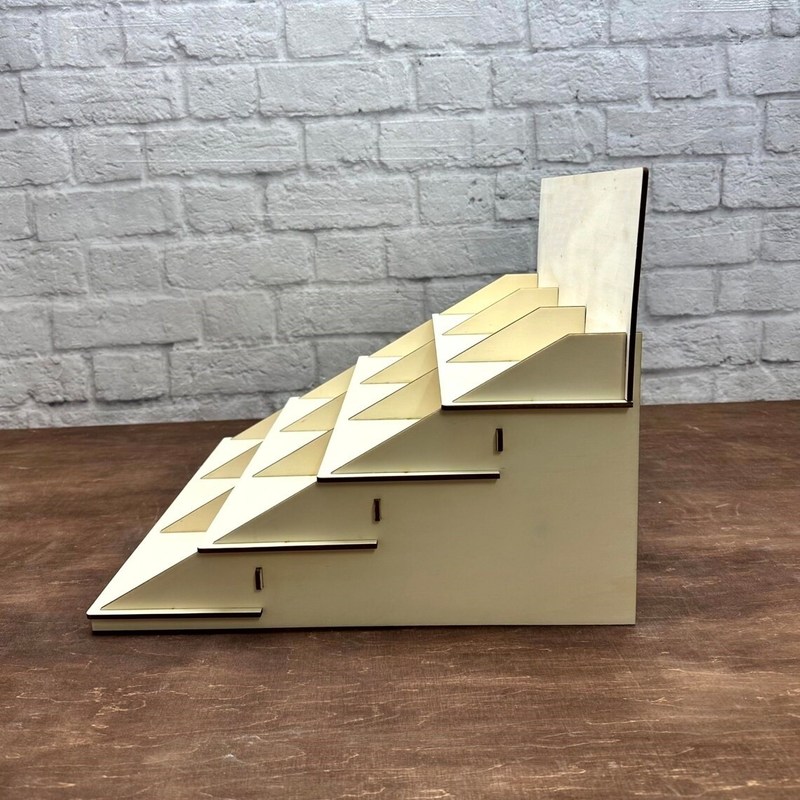 우편 포장 Y 4 층 서식 목재 디스플레이 선반 사용자 정의 크기의 디저트 테이블 디스플레이