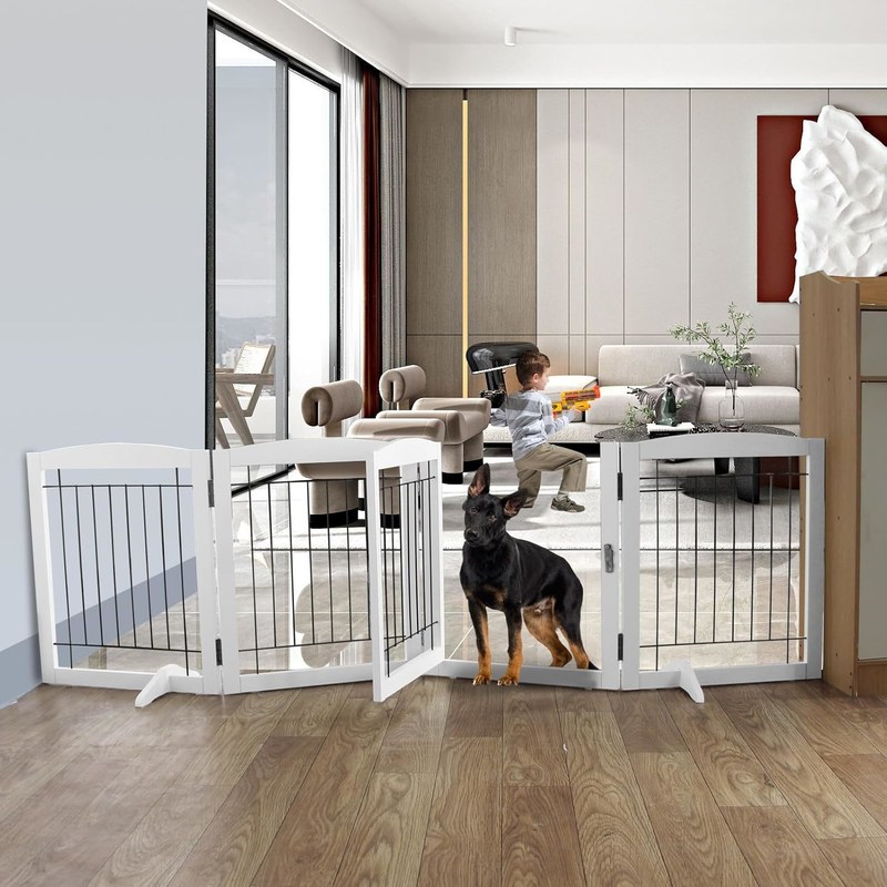 가정용 가전용품 나무 강아지 문 계단 독립형 접이식 문 실내용