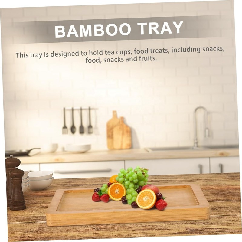 생활실 장식 주문 4pcs 음식 서비스 및 디스플레이 트레이를위한 목재 팔렛 트레이