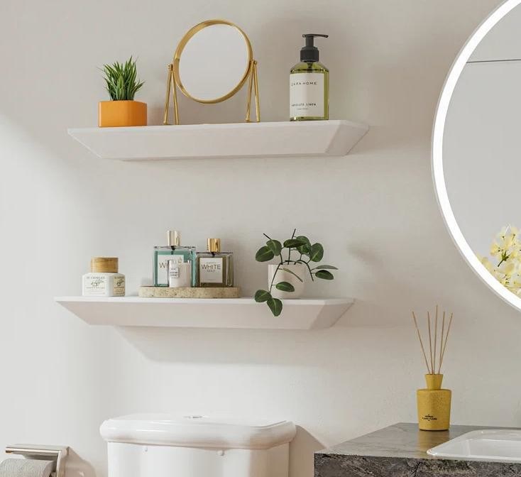 Y 메일 포장 현대 맞춤 로고 2 벽에 장착 된 벽 장식용 떠있는 선반