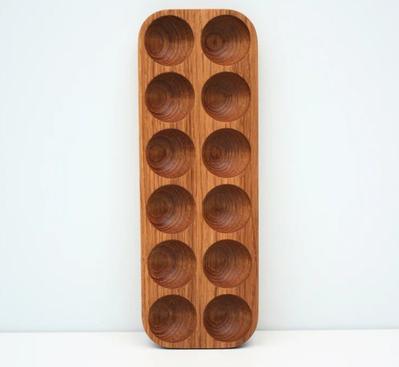 카운터 톱 조직을 위한 실용적인 단일 계층 목재 계란 보관기