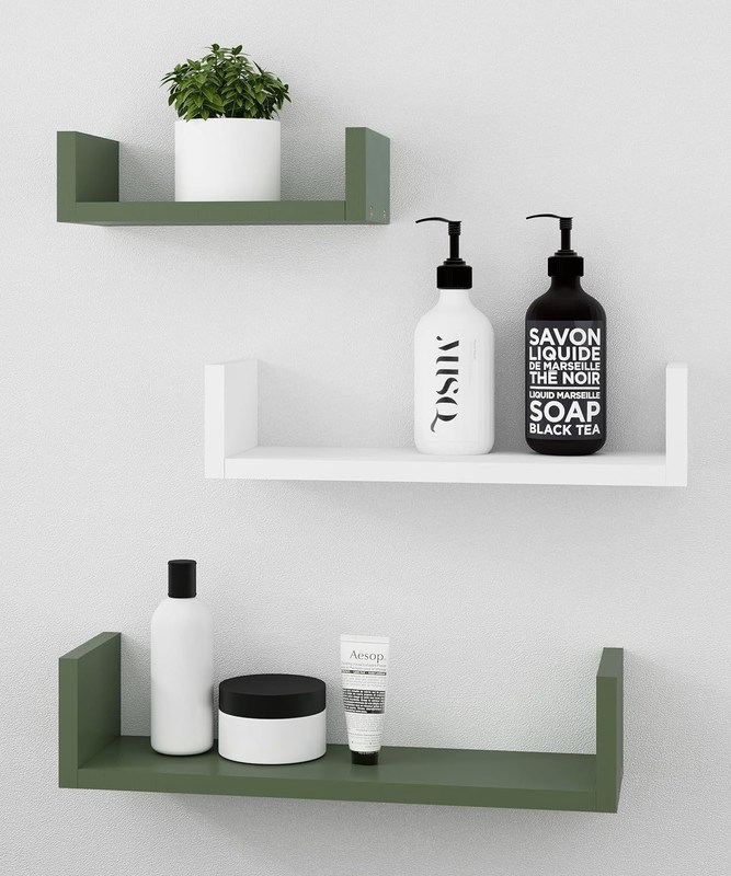 애완동물 케이지 벽 보관 장치 책상 세트 3 개의 목재 부동 선반