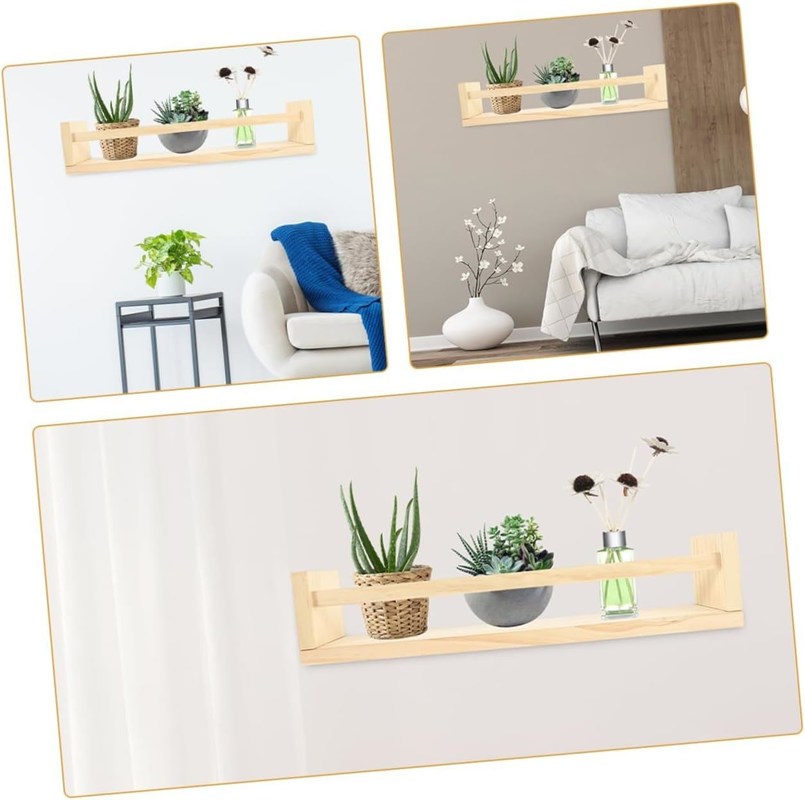 책 꽃 냄비와 유치원 조직기 선물 2 개의 나무 장식용 매달린 선반