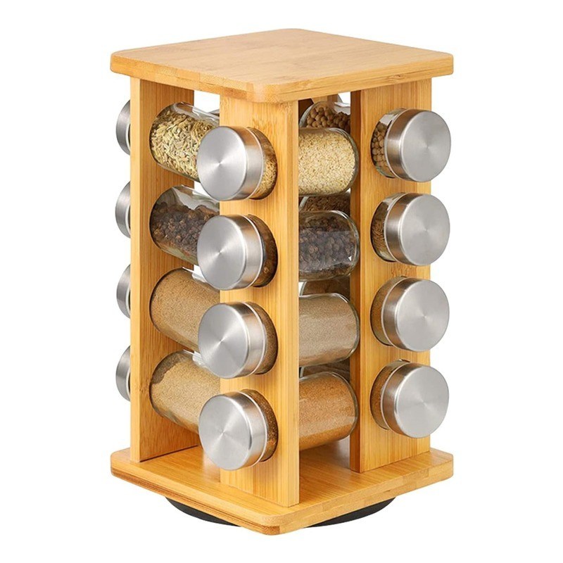 4층 스테인리스 스틸 회전식 부엌 선반 조직기 향신료 선반을 위한 바닥 저장장