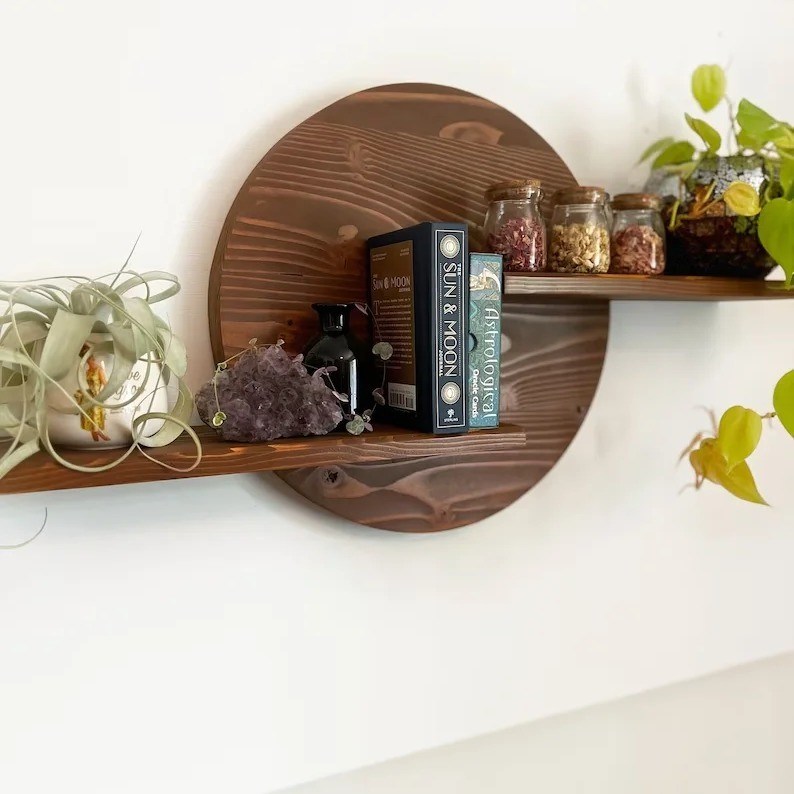 나무 벽 셰프 부동 프레임 크리스탈 디스플레이 플랜트 서드 라이닝룸 디스플레이