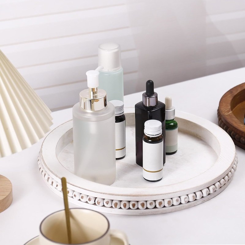 맞춤형 목재 장식 트레이에 진주 흰색 디자인 무료 샘플 제공