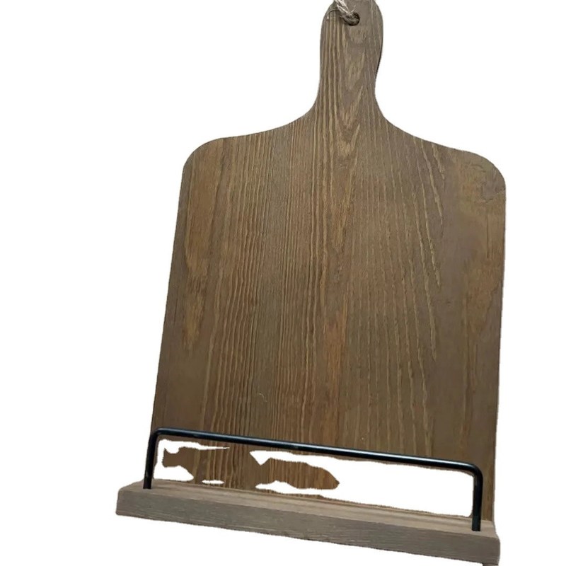 목재 흰색 요리 책 서재 부엌 카운터 조절 가능한 시골 스타일 요리 책 보관