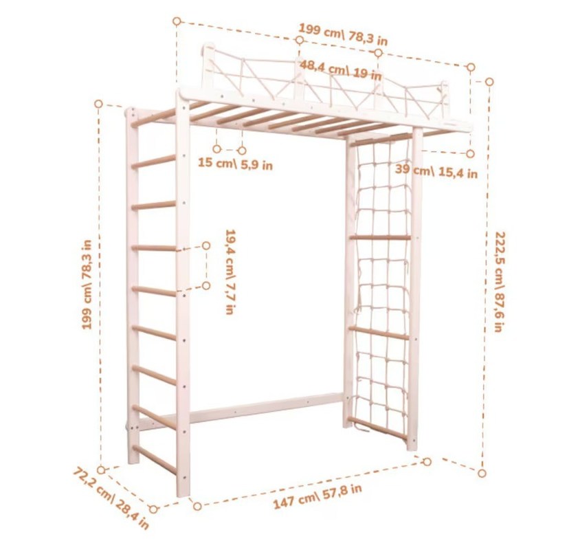 선택적인 로프 액세서리와 유치실 모바일과 함께 사용자 정의 가능한 어린이 정글 체육관