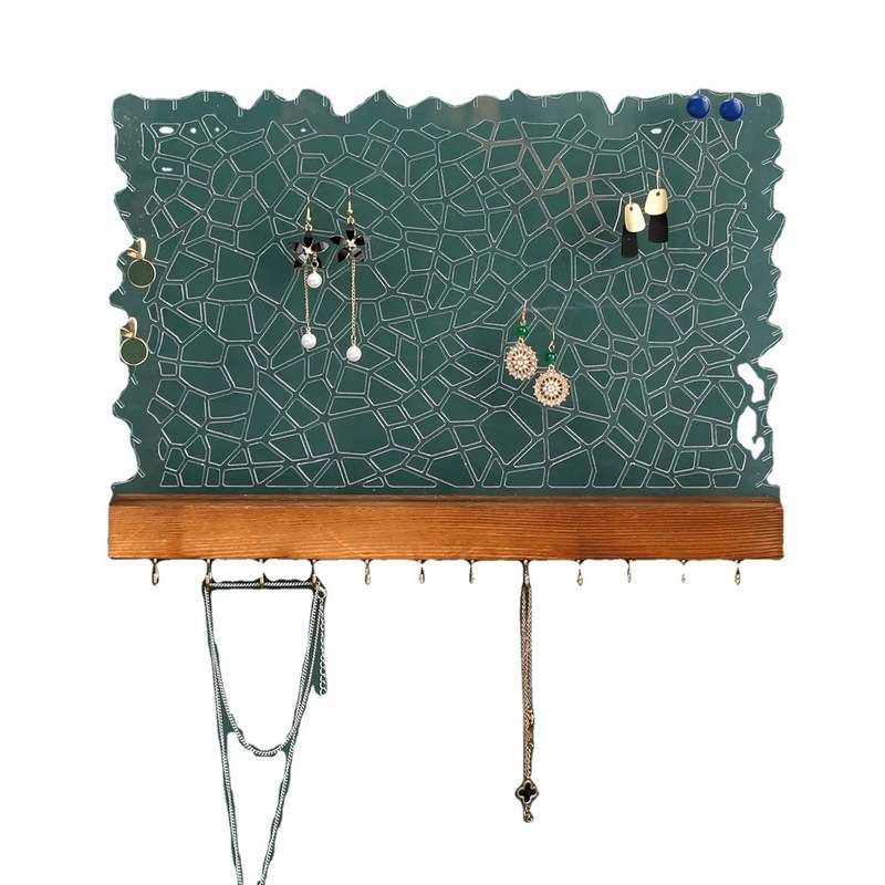 기능적인 디자인 목재 부동 선반 사용자 지정 로고를 위한 아크릴 귀걸이 디스플레이