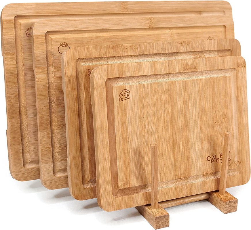 11" X 8" 아루바 비치 Bambu Wood Butcher Block Chopping Board Set for Outdoor Camping