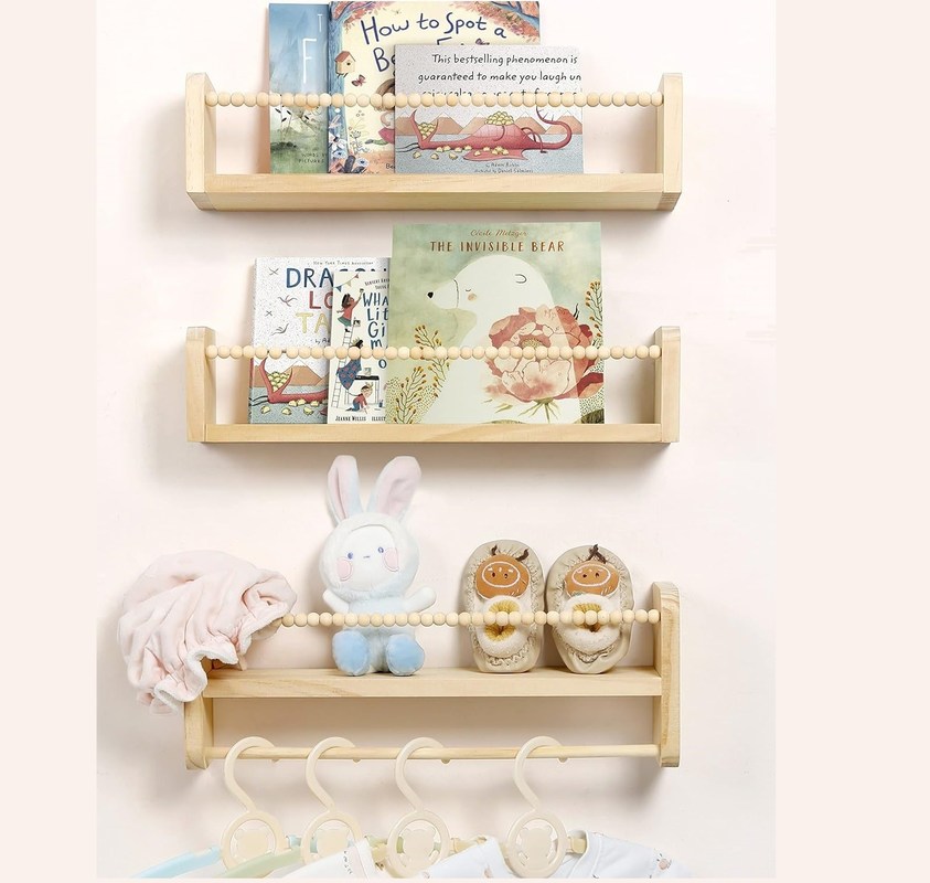 가정용 기능적 디자인 어린이 어린이 방 장식용 목재 매달린 선반