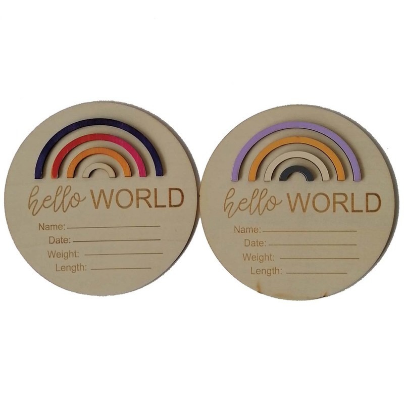 유럽에서 제작된 이 3D 목재 무지 마일스톤 카드로 기억에 남는 유치실을 만들어 보세요.